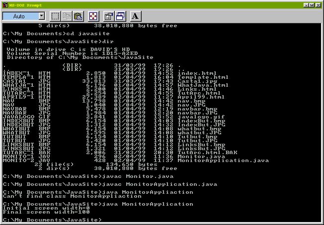 MS-DOS Screenshot